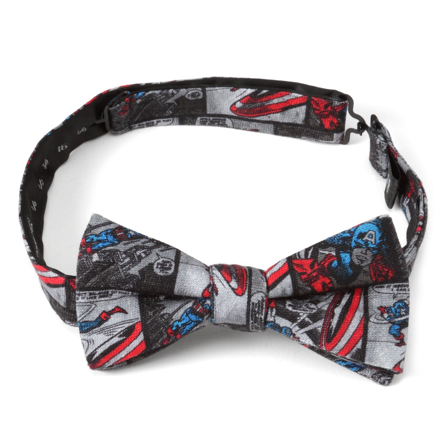  Cufflinks Captain America Comic Gray Men's Bow Tie - Default Title - Bonton