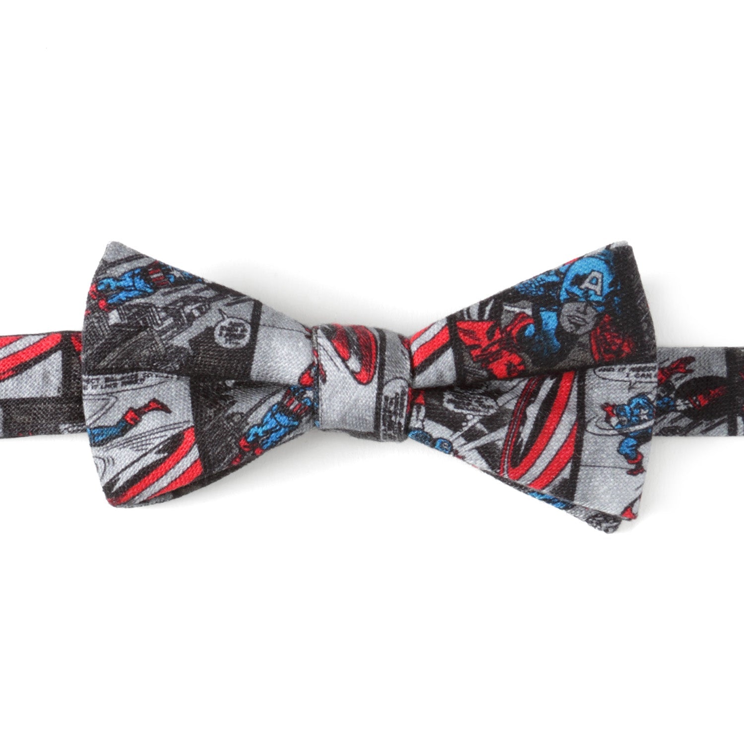  Cufflinks Captain America Comic Gray Men's Bow Tie - Default Title - Bonton