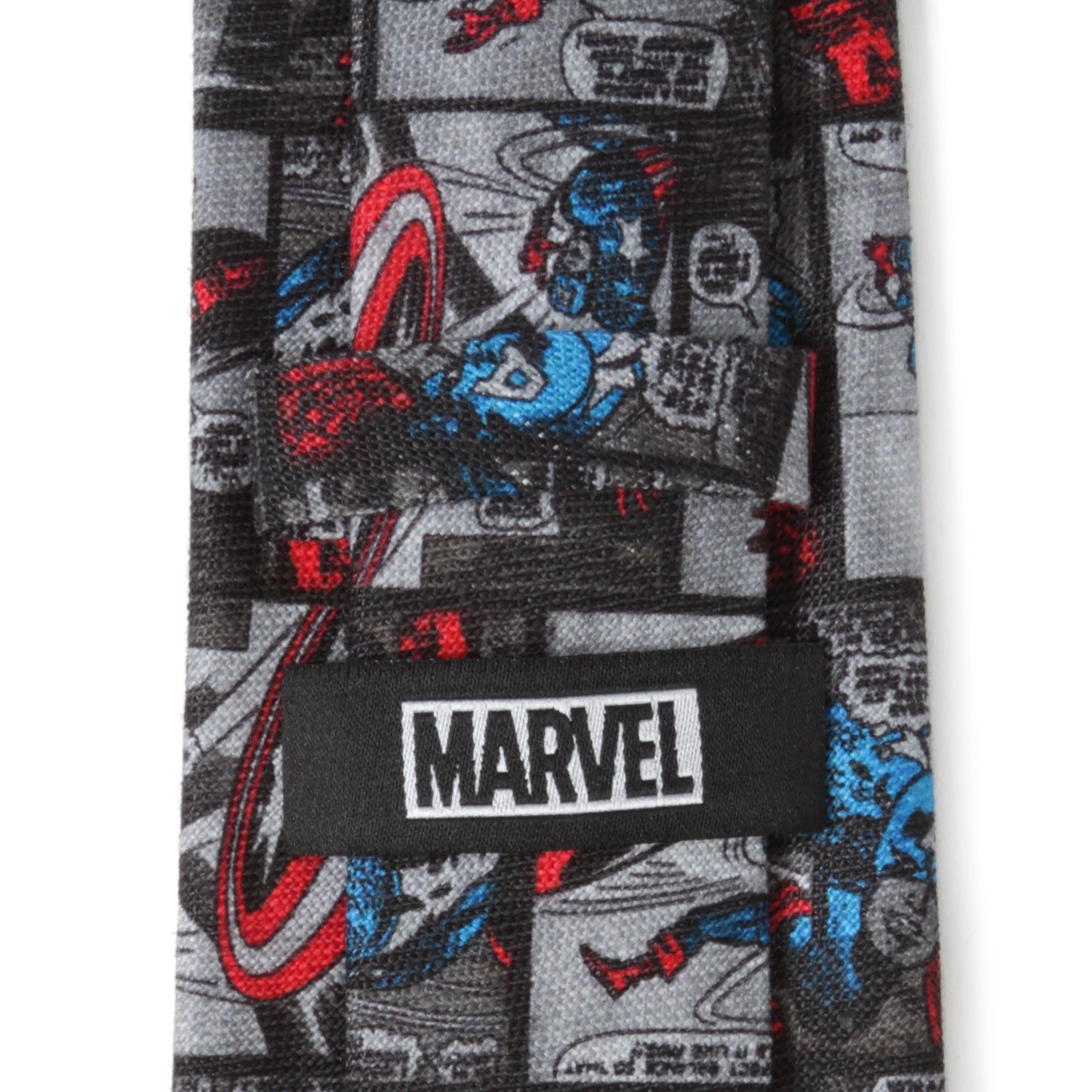  Cufflinks Captain America Comic Gray Men's Tie - Default Title - Bonton