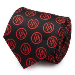 Daredevil Black Men's Tie and Embossed Logo Lapel Pin Gift Set