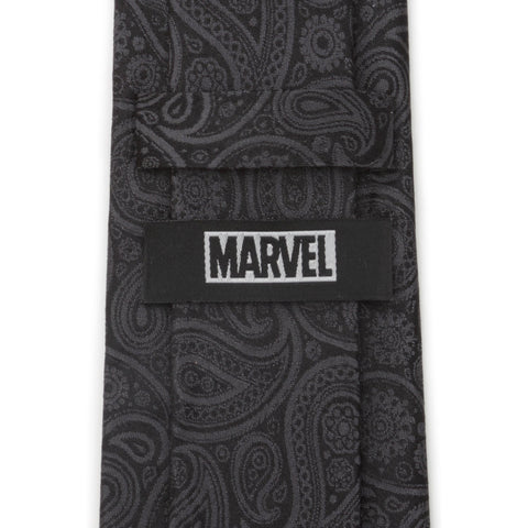 Deadpool Hidden Paisley Black Silk Men's Tie
