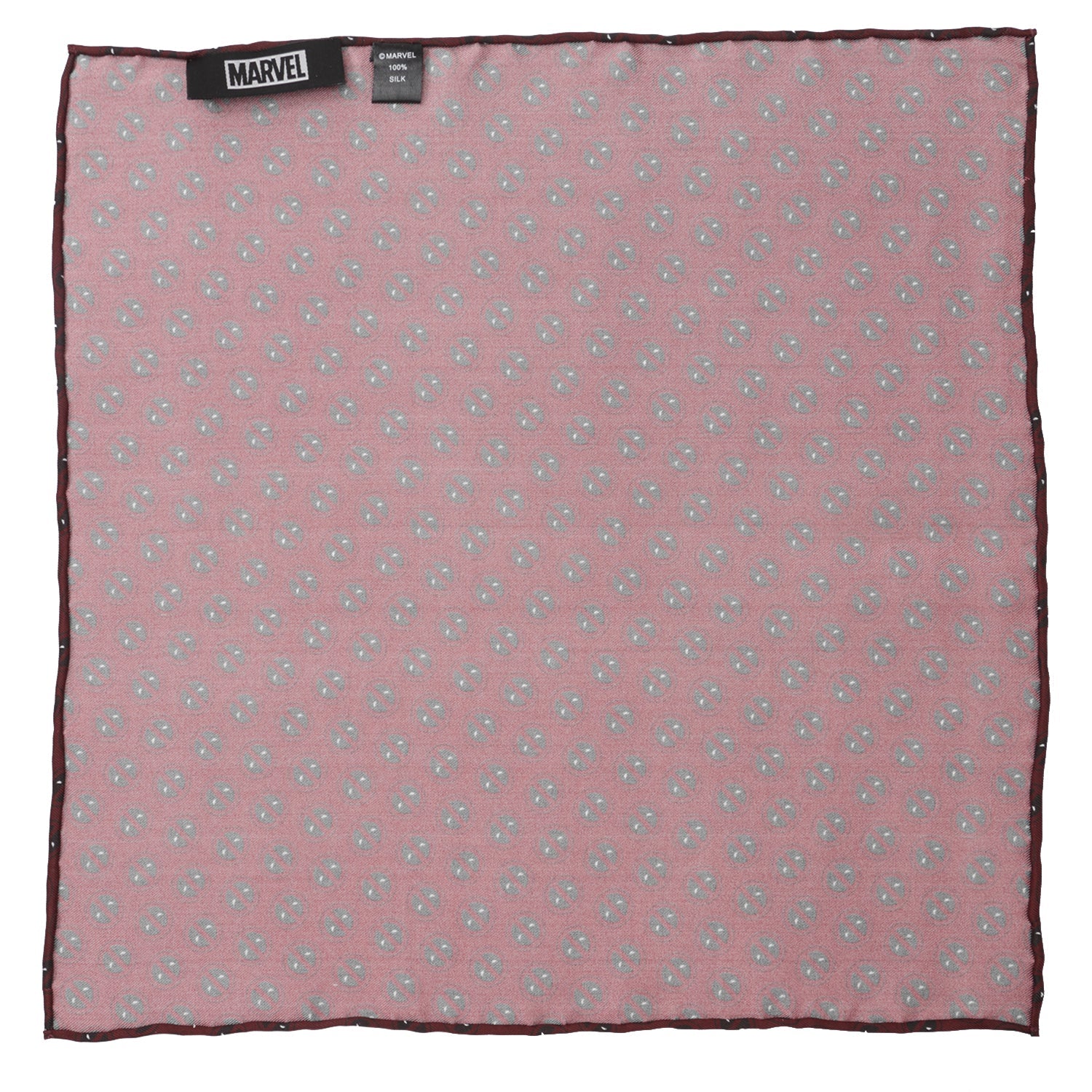  Cufflinks Deadpool Red Mask Silk Pocket Square - Default Title - Bonton