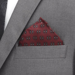 Deadpool Red Mask Silk Pocket Square