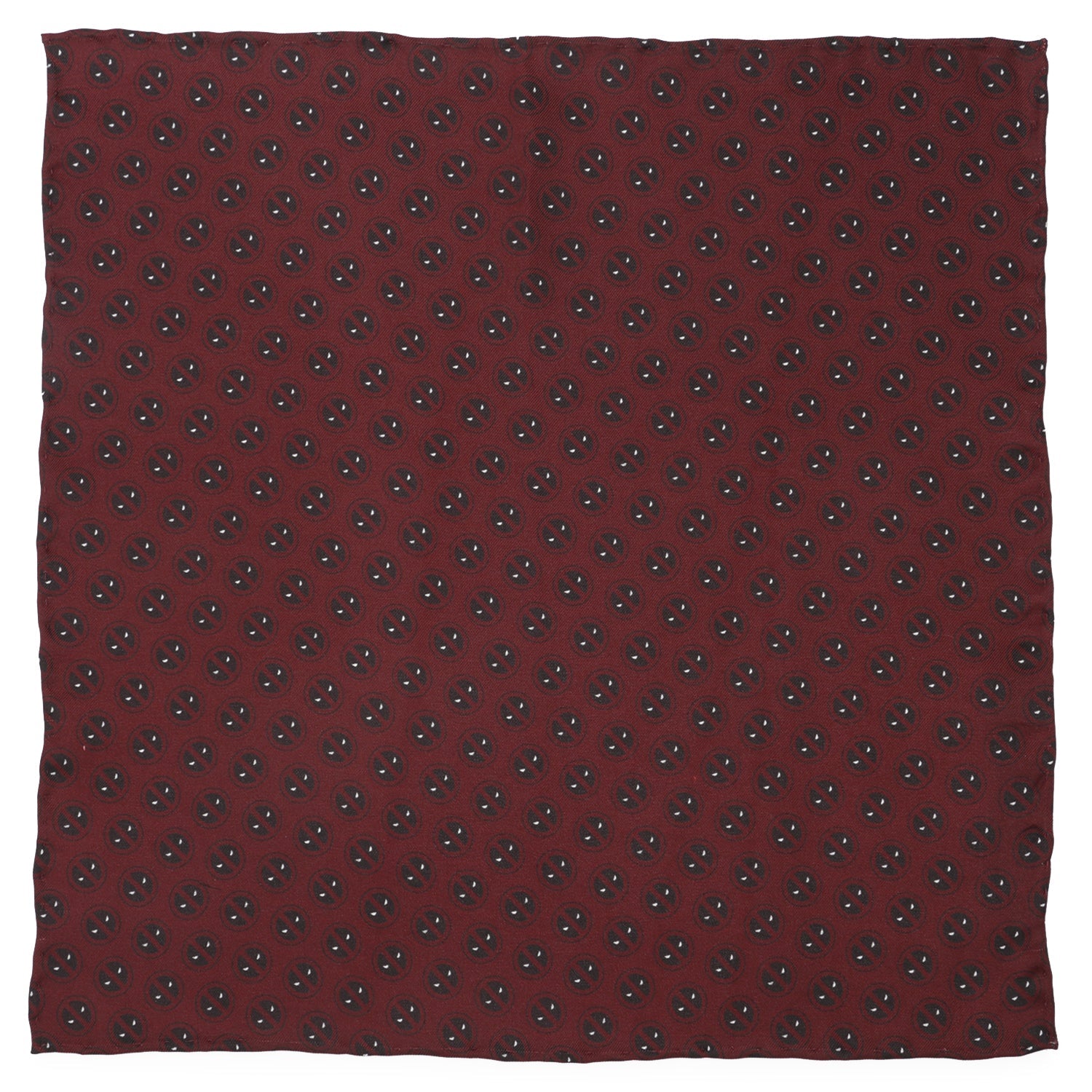  Cufflinks Deadpool Red Mask Silk Pocket Square - Default Title - Bonton