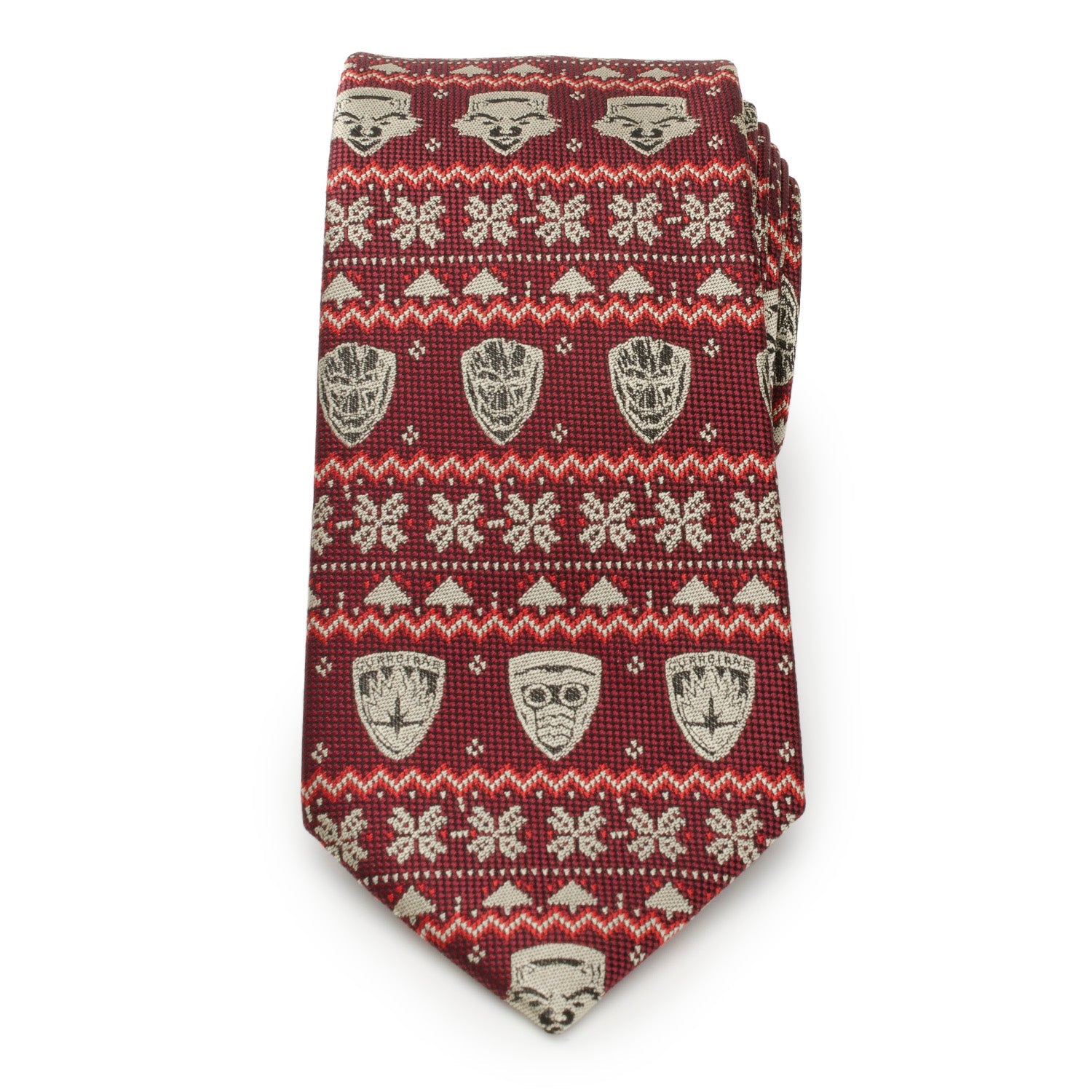  Cufflinks Guardians of the Galaxy Fair Isle Red Men's Tie - Default Title - Bonton