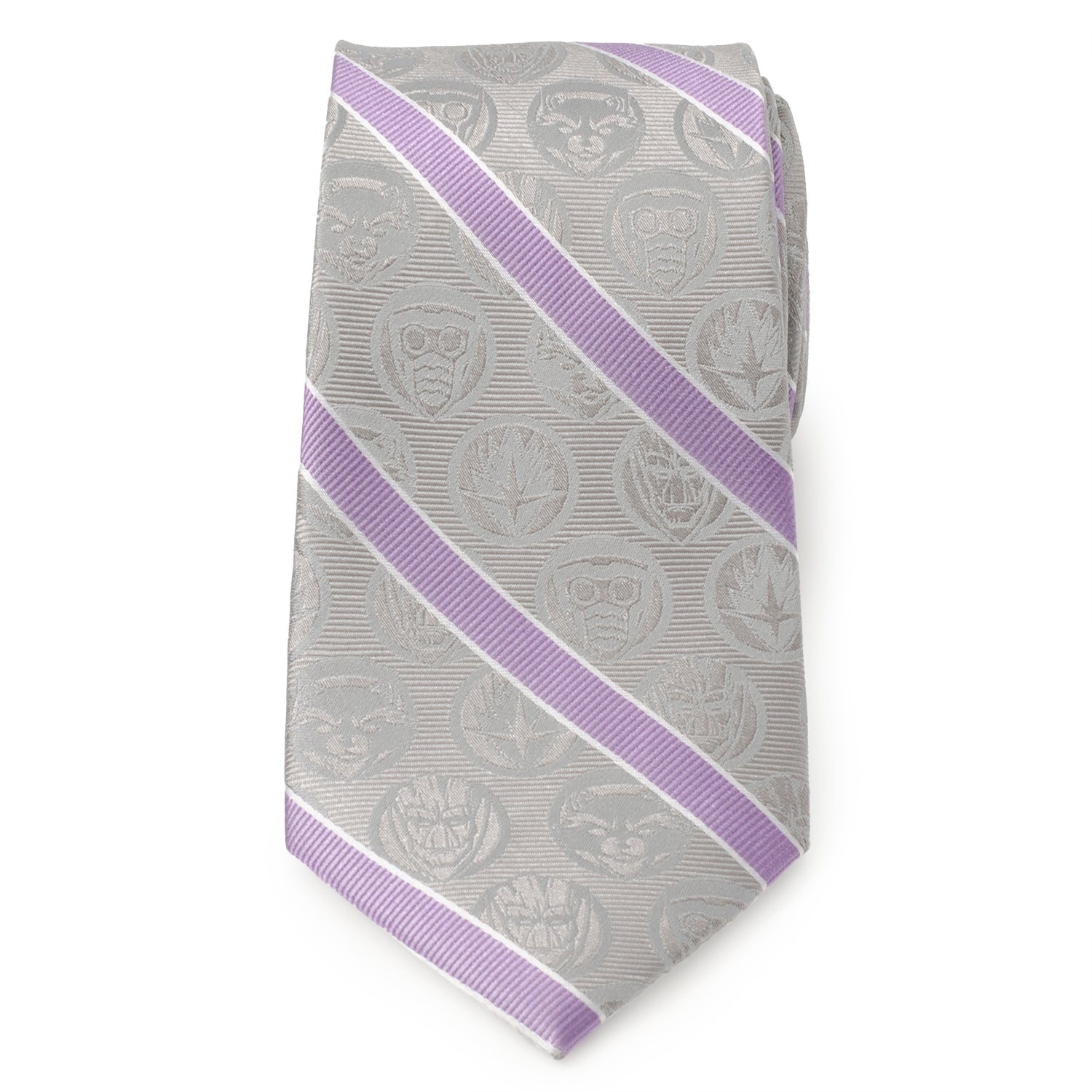  Cufflinks Guardians of the Galaxy Gray Stripe Tie - Default Title - Bonton