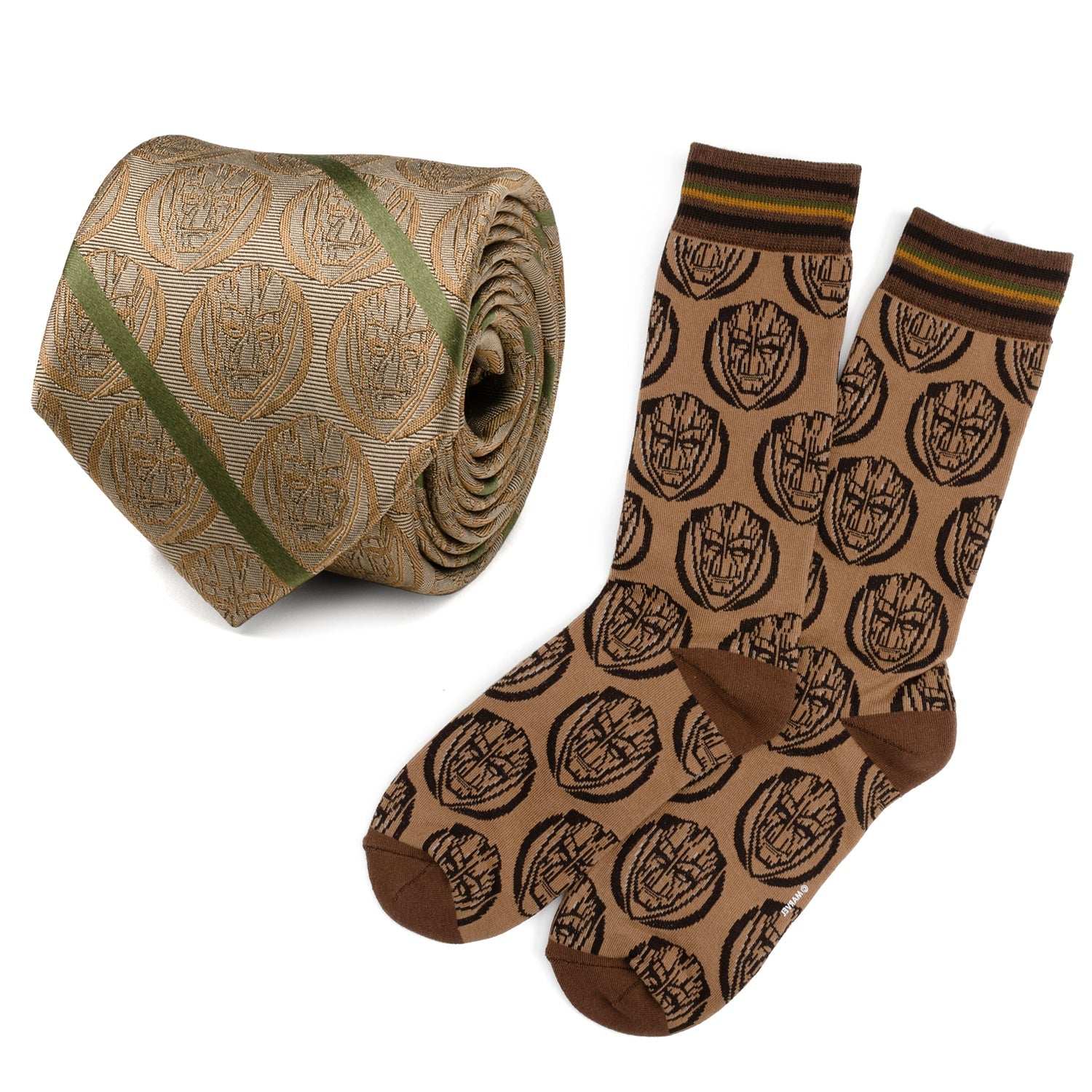  Cufflinks Groot Tie and Sock Gift Set - Default Title - Bonton