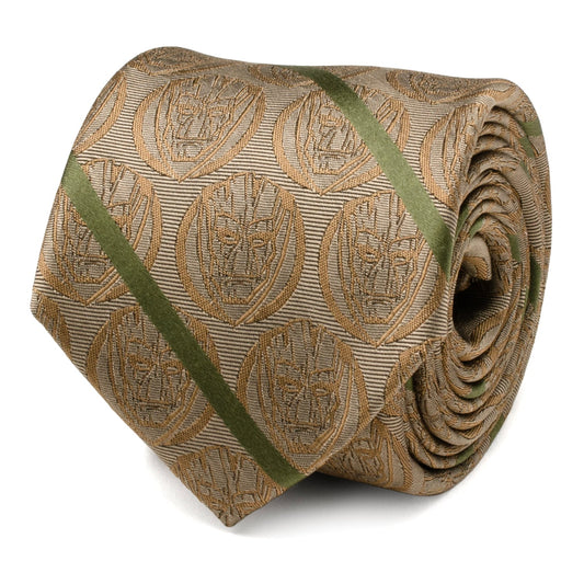 Groot Tan Striped Men's Tie