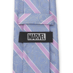 Marvel Comics Blue and Pink Stripe Silk Men's Tie