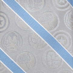 Marvel Comics Gray and Blue Stripe Men's Tie