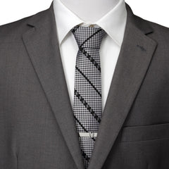 Iron Man Houndstooth Black Men's Tie