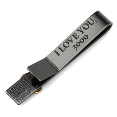 Iron Man "I Love You 3000" Gunmetal Hidden Message Tie Bar