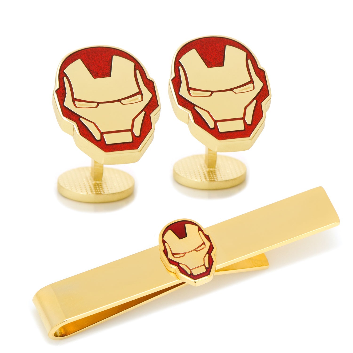  Cufflinks Iron Man Cufflinks and Tie Bar Gift Set - Default Title - Bonton