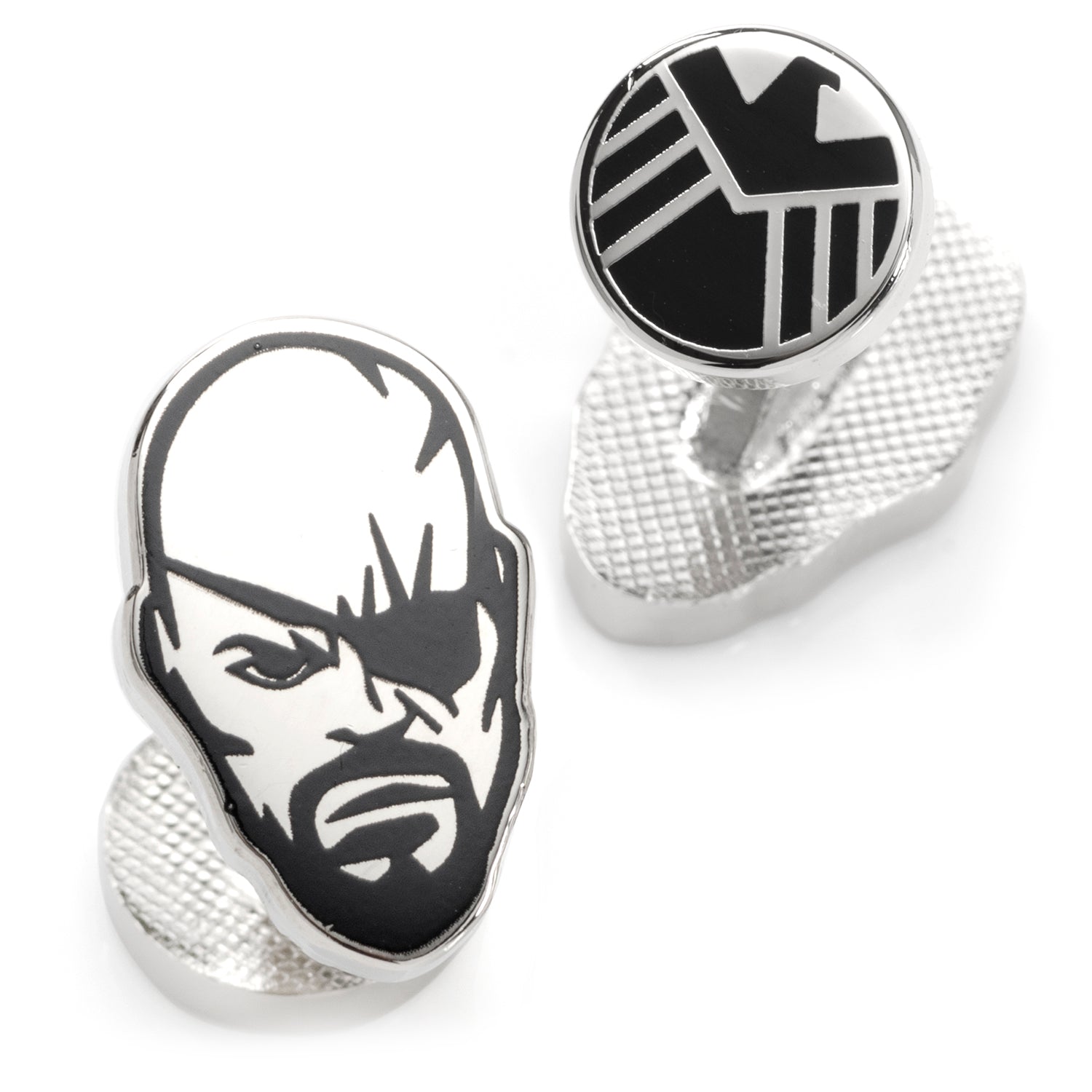  Cufflinks Nick Fury Silver Cufflinks - Default Title - Bonton