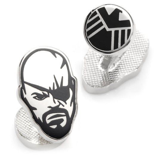 Nick Fury Silver Cufflinks