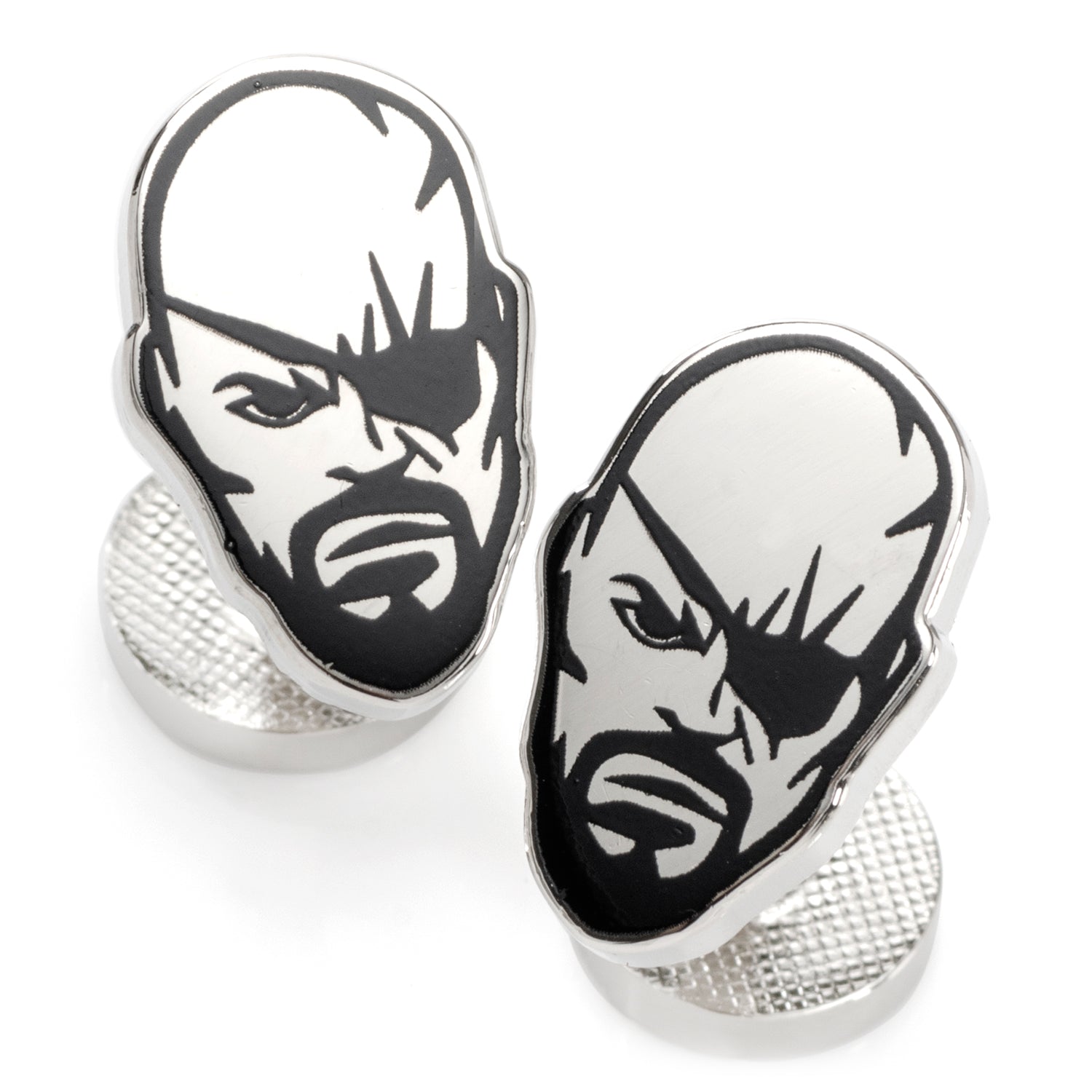  Cufflinks Nick Fury Silver Cufflinks - Default Title - Bonton