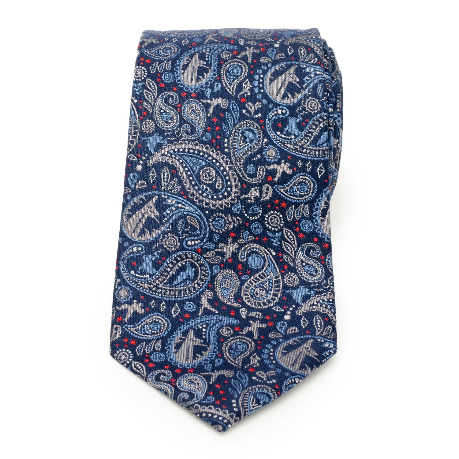  Cufflinks Avengers Blue Multi Paisley Men's Tie - Default Title - Bonton