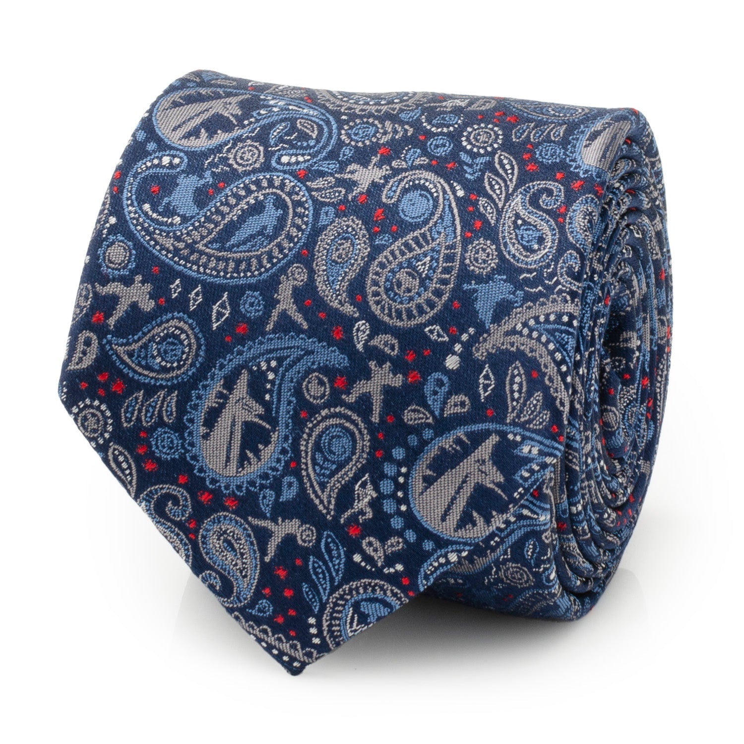  Cufflinks Avengers Blue Multi Paisley Men's Tie - Default Title - Bonton