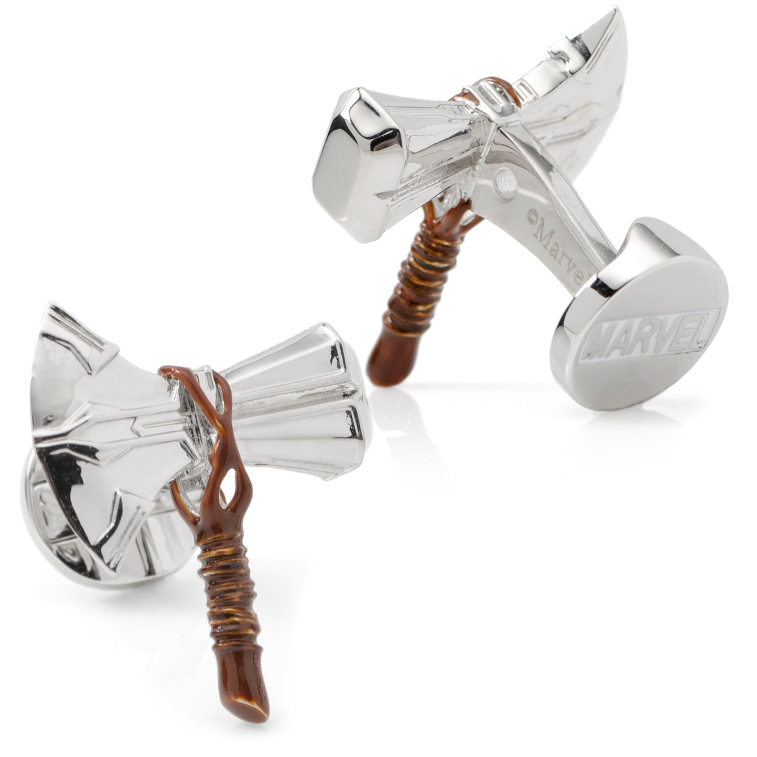  Cufflinks 3D Stormbreaker Silver Cufflinks - Default Title - Bonton