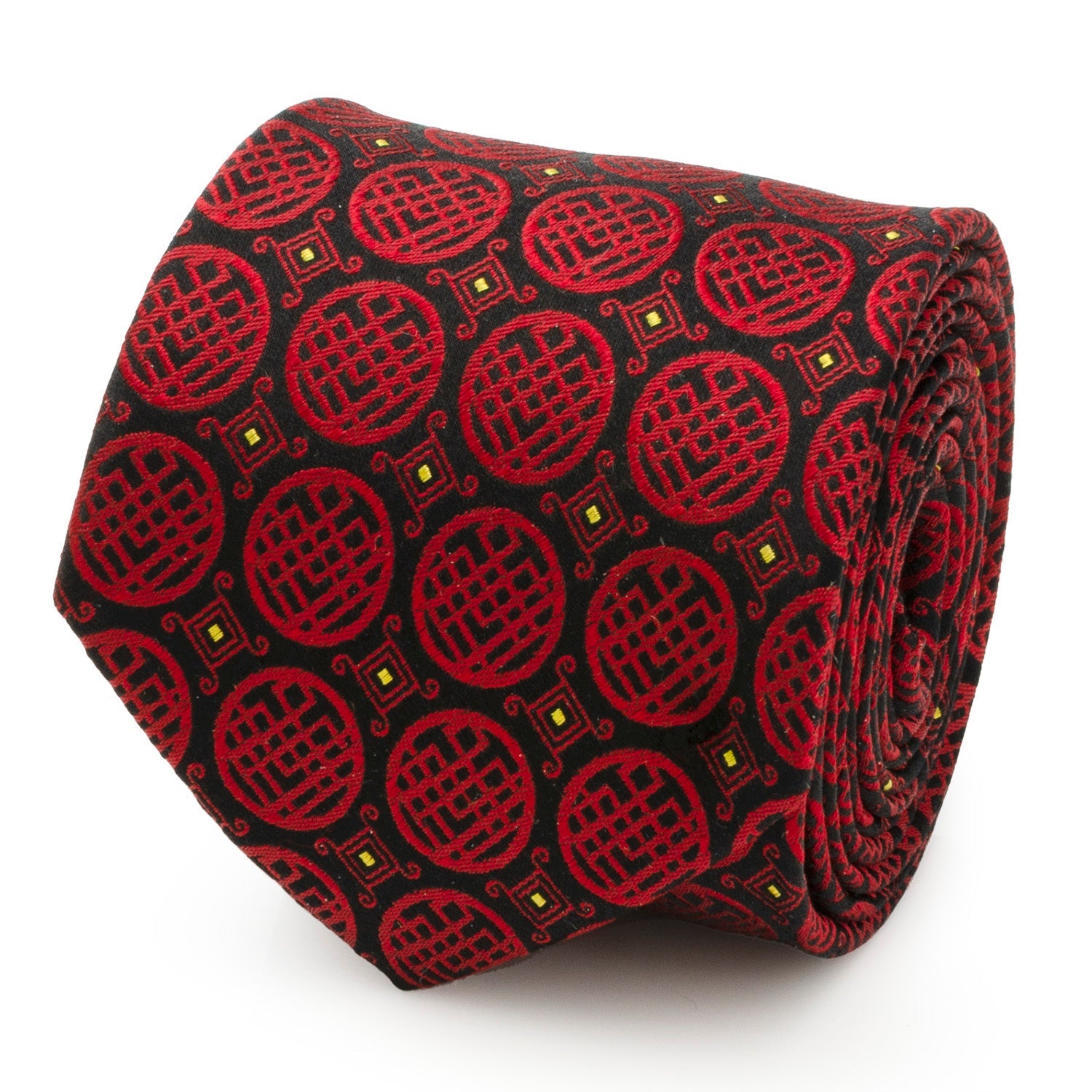  Cufflinks Shang-Chi Red Men's Tie - Default Title - Bonton