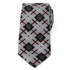 Spider-Man Plaid Black Men's Tie