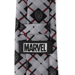 Spider-Man Plaid Black Men's Tie