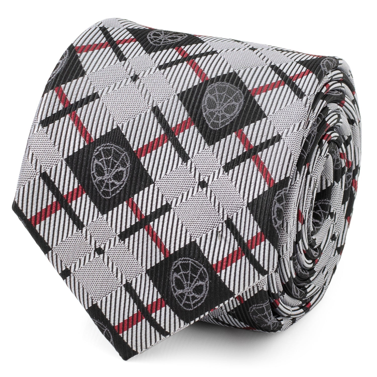  Cufflinks Spider-Man Plaid Black Men's Tie - Default Title - Bonton