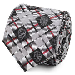 Spider-Man Plaid Black Men's Tie