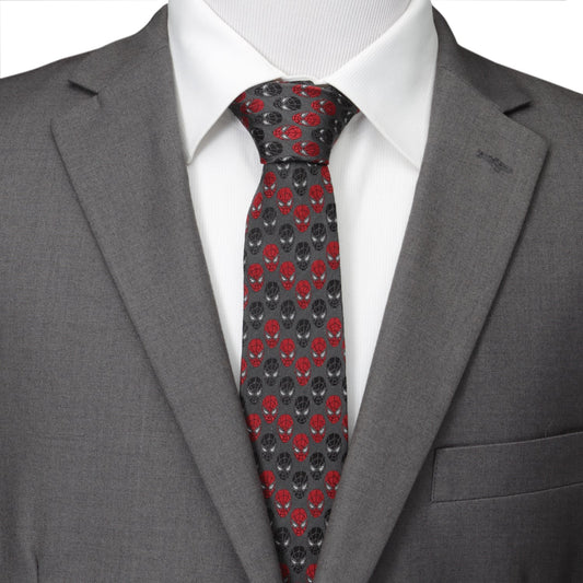 Spider-Man Chevron Red Black Men's Tie