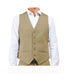  Suit Separates V-Neck Solid Vest Tan - Tan - Bonton