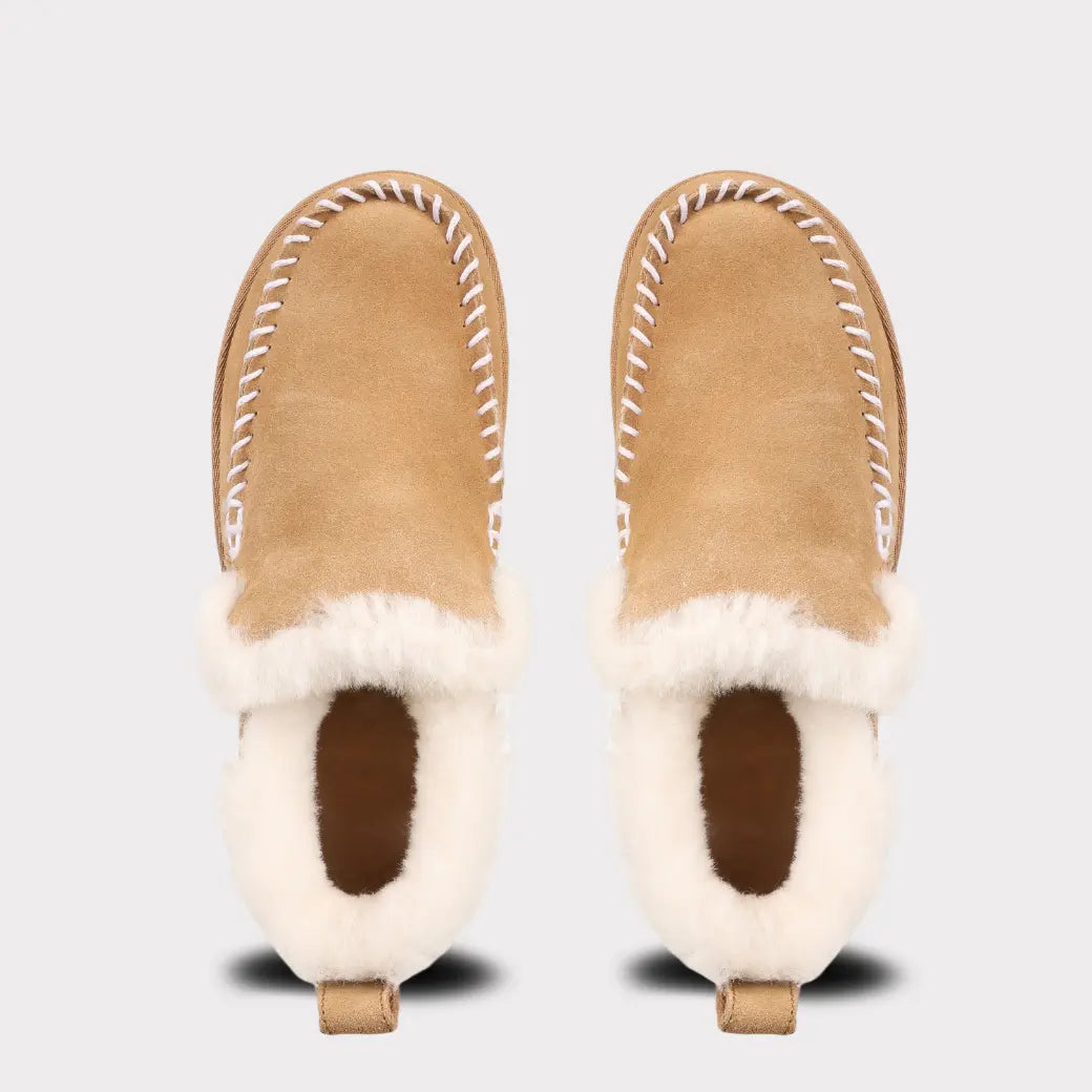  Mykos Britt Women's Pull-on Slipper Bootie - Sand - Bonton