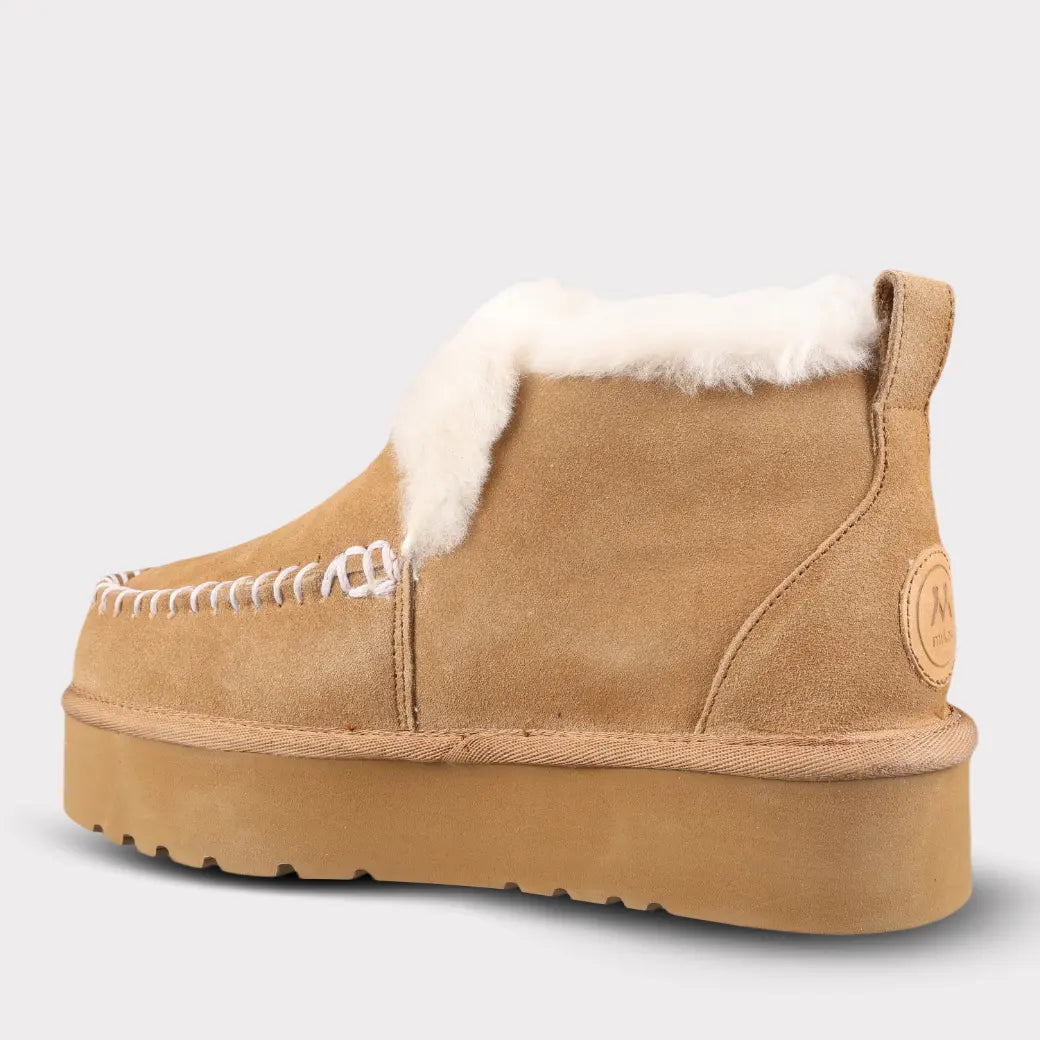  Mykos Britt Women's Pull-on Slipper Bootie - Sand - Bonton