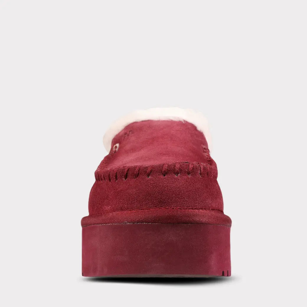  Mykos Cassie Women's Slip-on Platform Slipper - Wine - Bonton