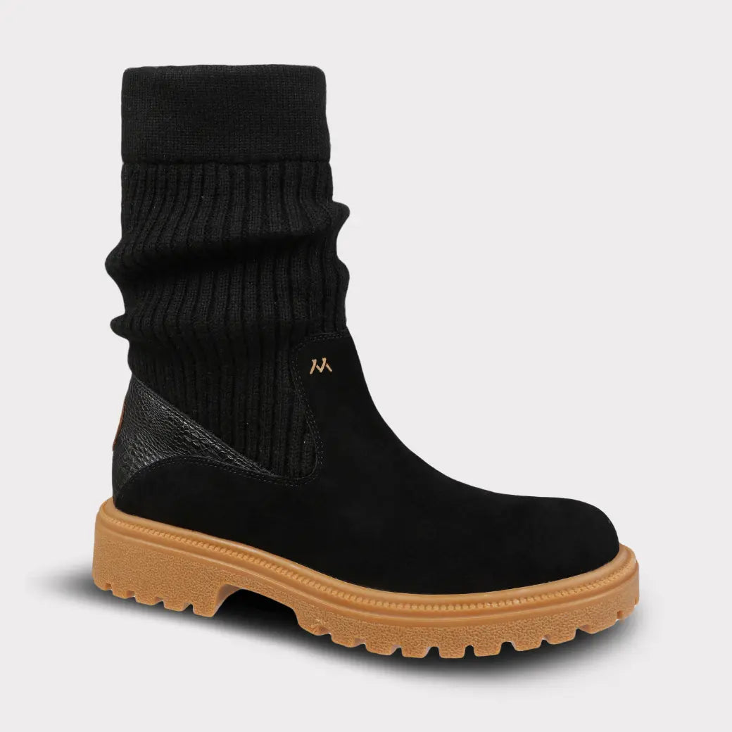  Mykos Maria Women's Pull-on Boot - Black/Gum - Bonton
