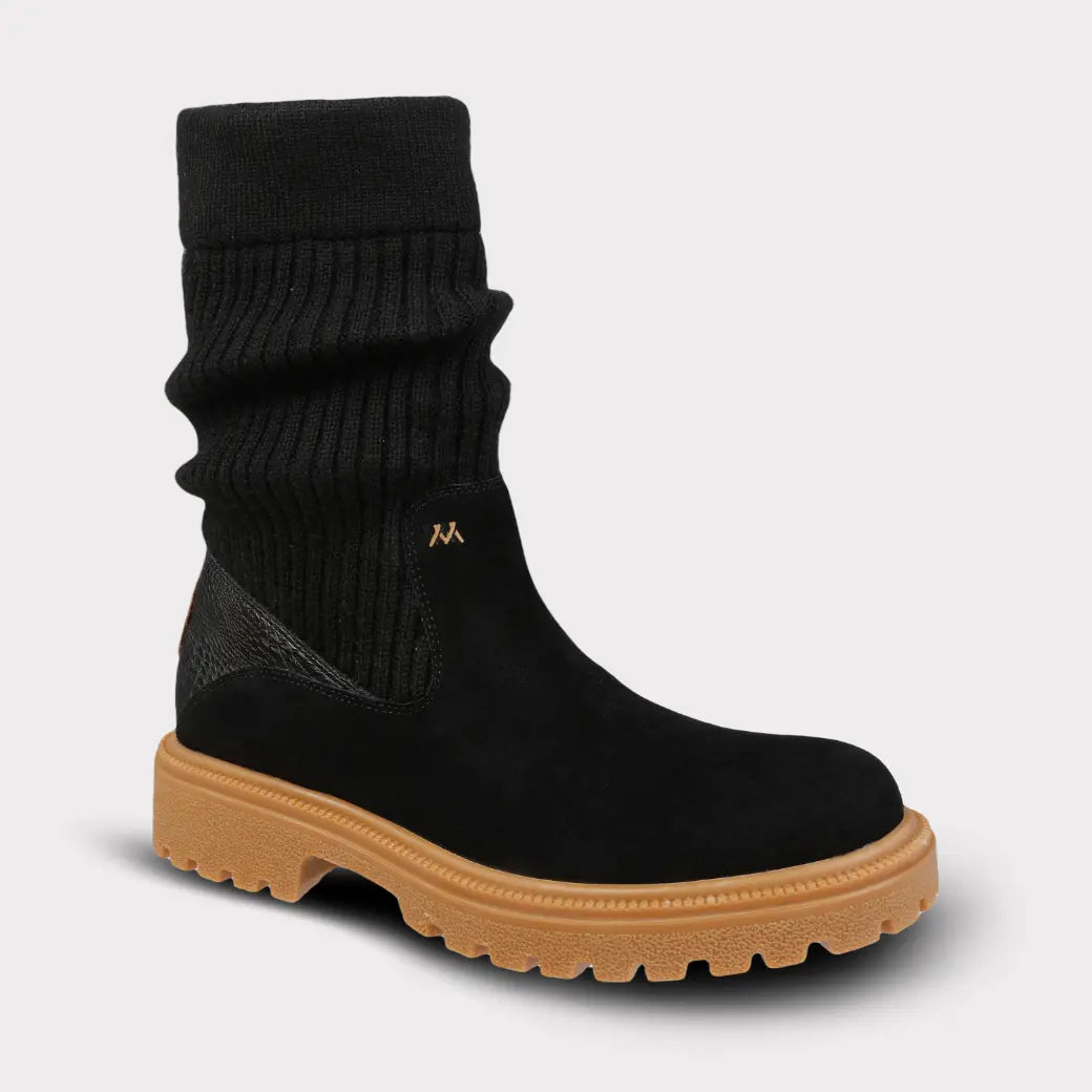  Mykos Maria Women's Pull-on Boot - Black/Gum - Bonton
