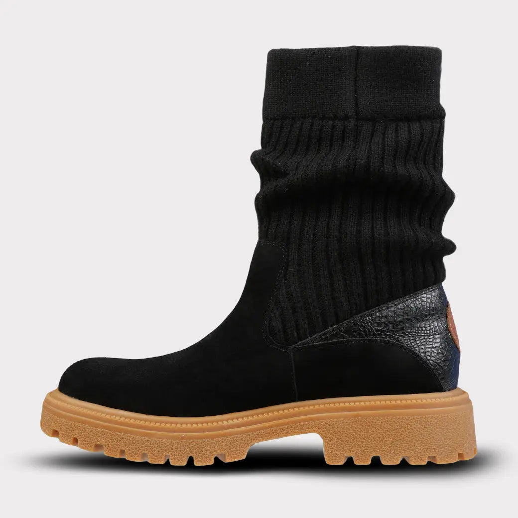  Mykos Maria Women's Pull-on Boot - Black/Gum - Bonton