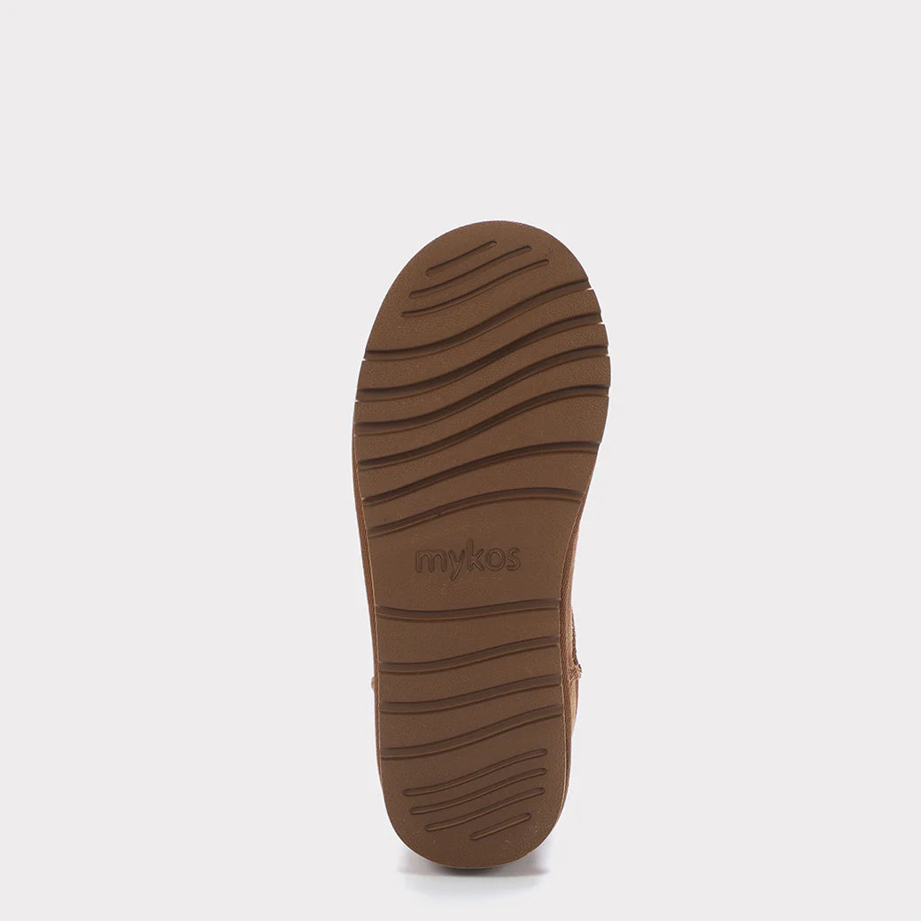  Mykos Kora Short Wide Women's Pull-on Boot - Chestnut - Bonton