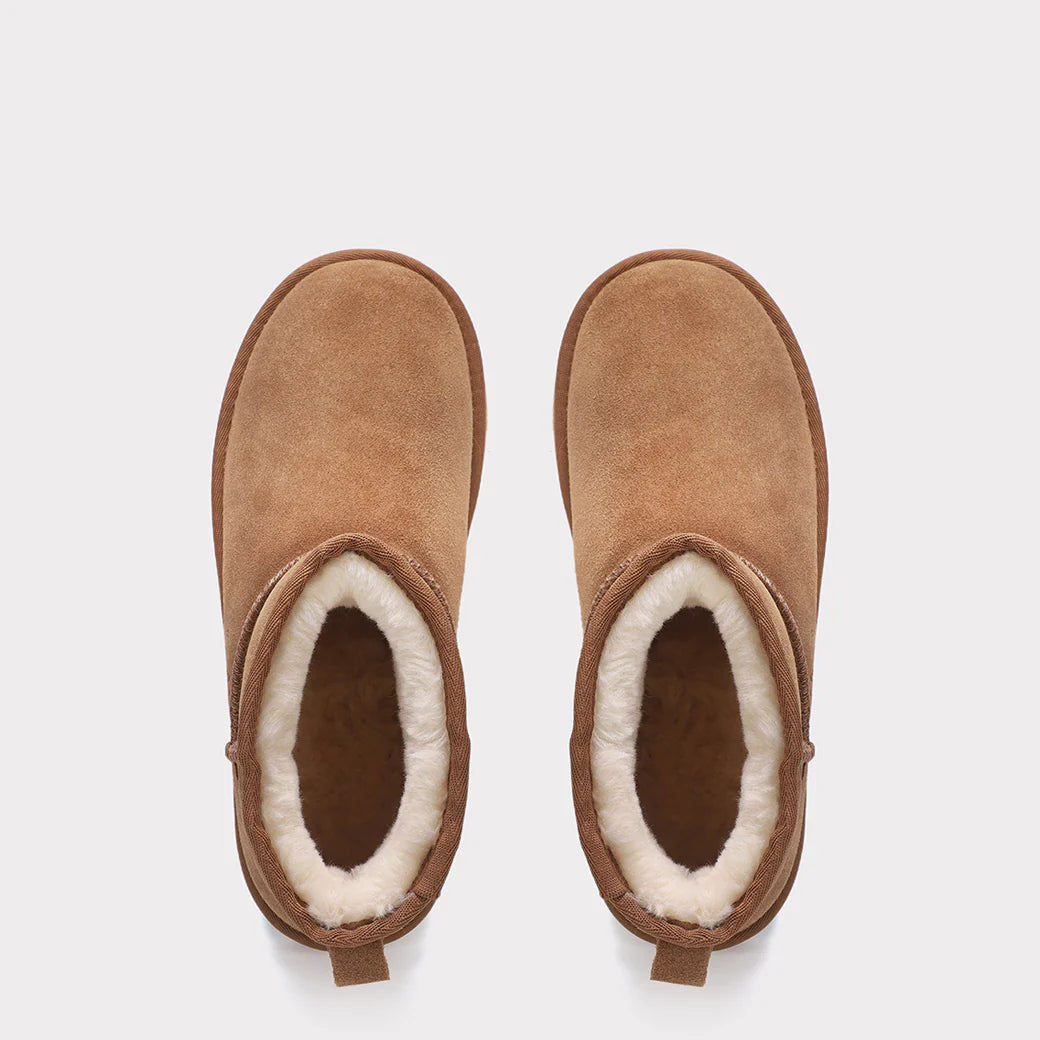  Mykos Kora Short Wide Women's Pull-on Boot - Chestnut - Bonton