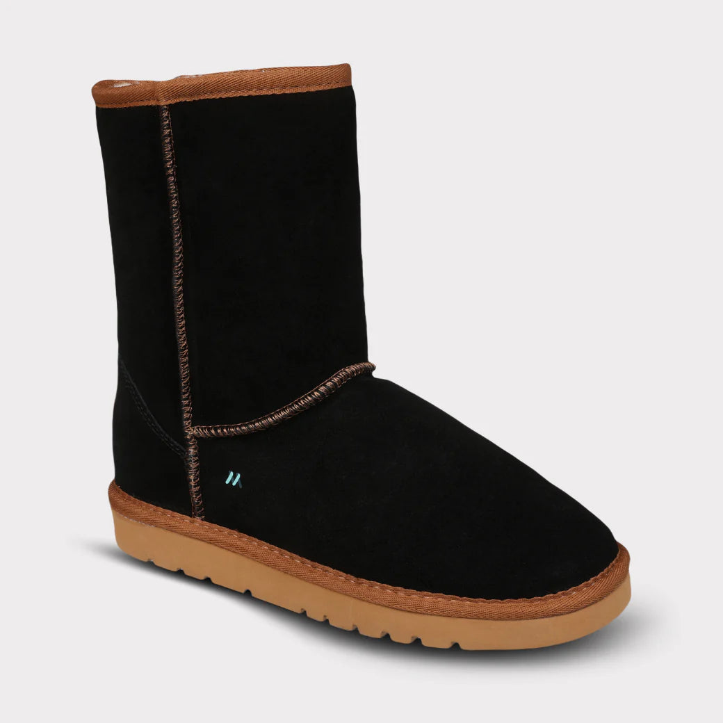  Mykos Kora Women's Pull-on Boot - Black/Chestnut - Bonton