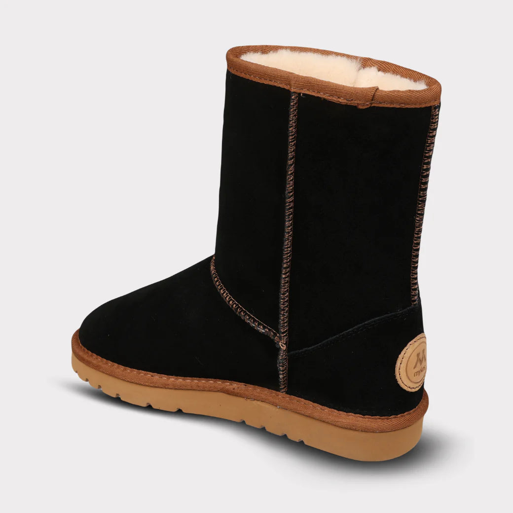  Mykos Kora Women's Pull-on Boot - Black/Chestnut - Bonton