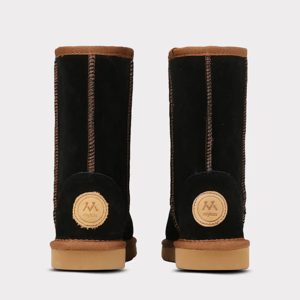  Mykos Kora Women's Pull-on Boot - Black/Chestnut - Bonton