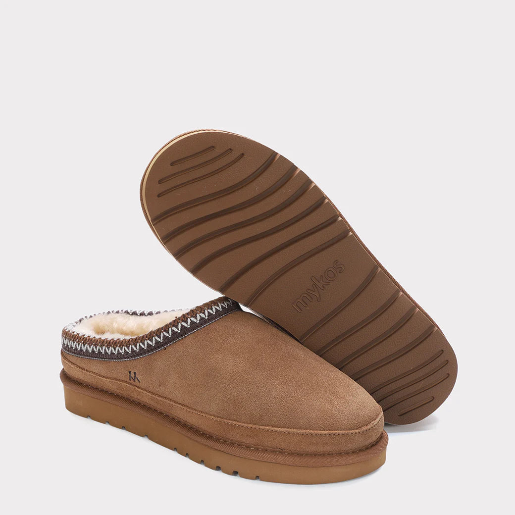  Mykos Jules Wide Women's Slip-on Slipper - Chestnut - Bonton