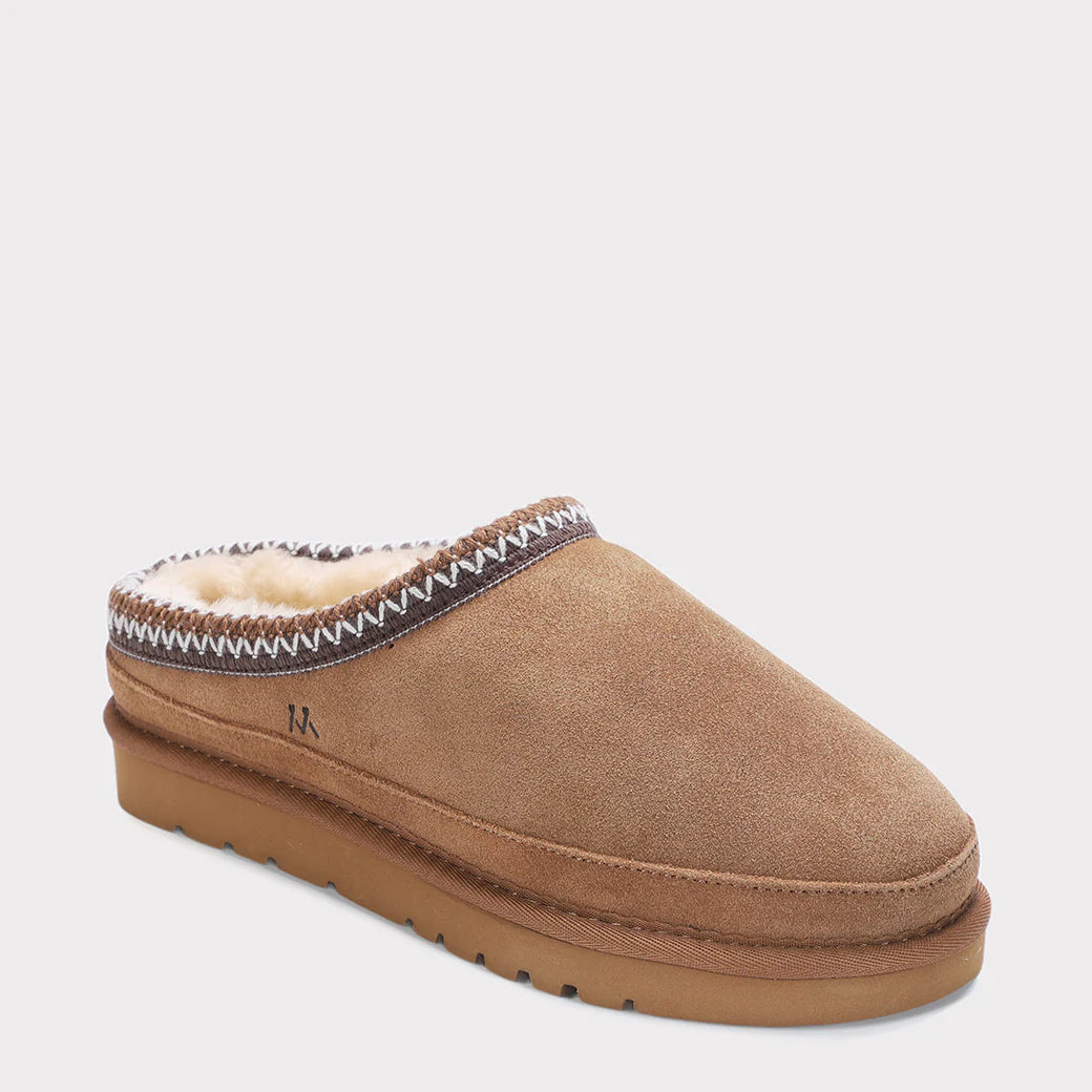 Mykos Jules Wide Women's Slip-on Slipper - Chestnut - Bonton