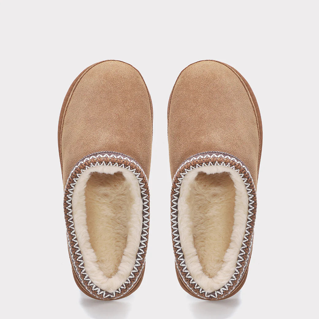  Mykos Jules Wide Women's Slip-on Slipper - Chestnut - Bonton