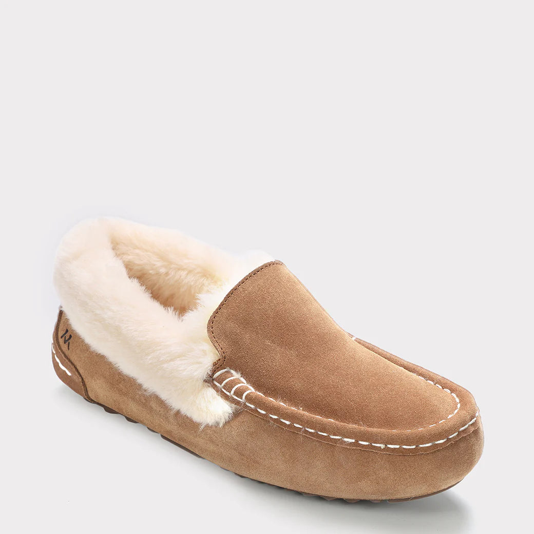  Mykos Aussie Moc Women's Slip-on Moccasin - Charcoal/Hot Pink - Bonton