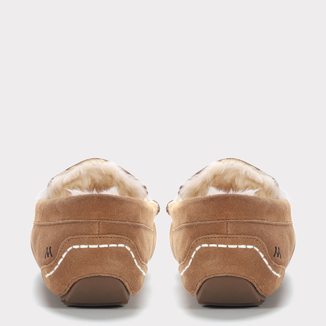  Mykos Callie Wide Women's Slip-on Moccasin - Chestnut - Bonton