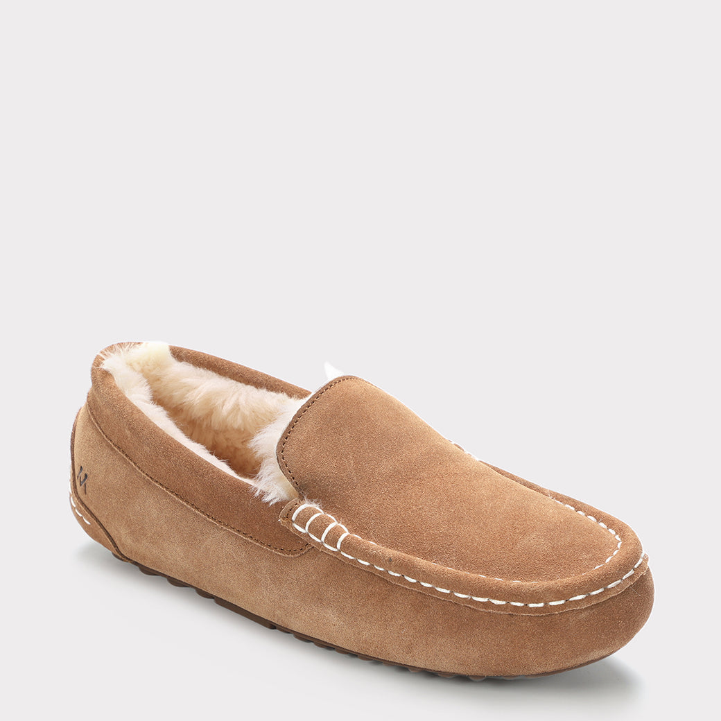  Mykos Callie Wide Women's Slip-on Moccasin - Chestnut - Bonton