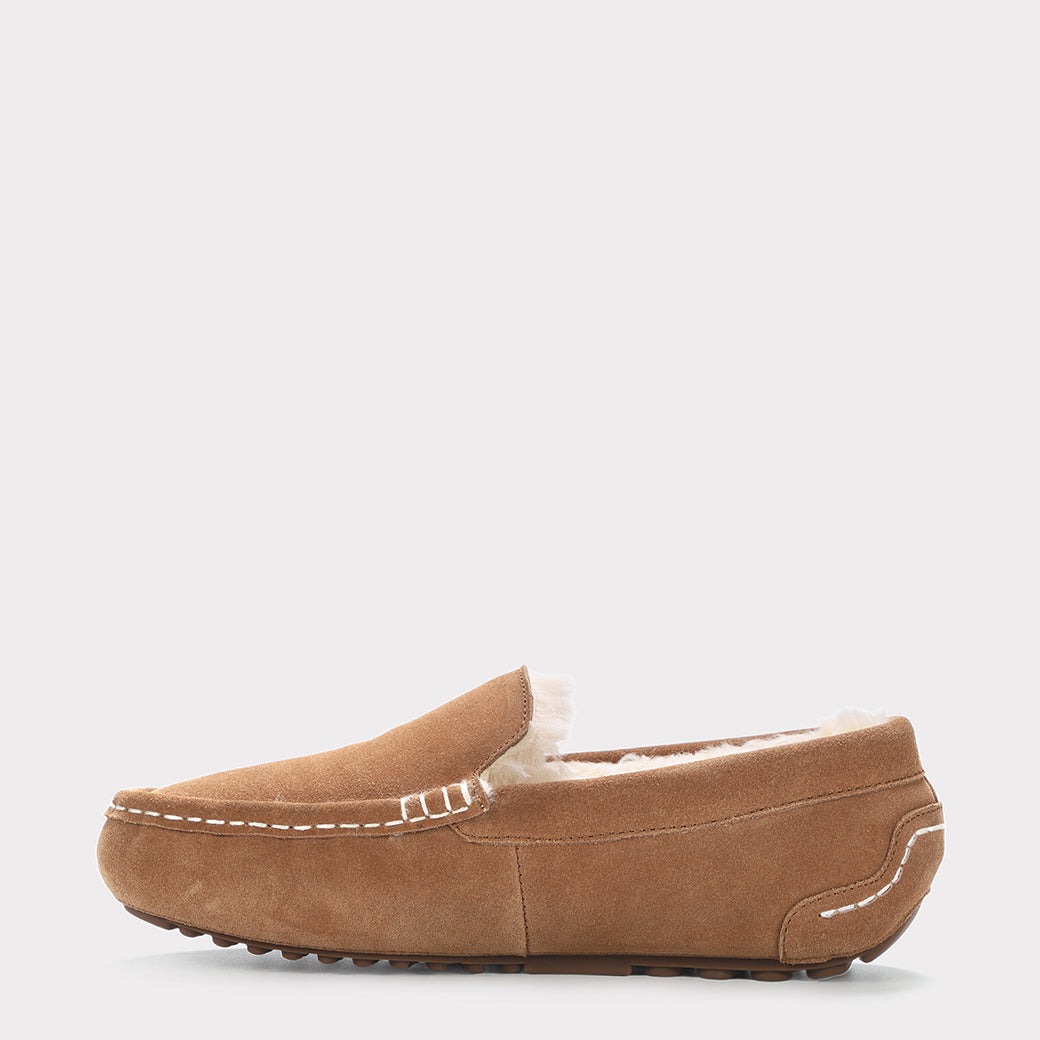  Mykos Callie Wide Women's Slip-on Moccasin - Chestnut - Bonton