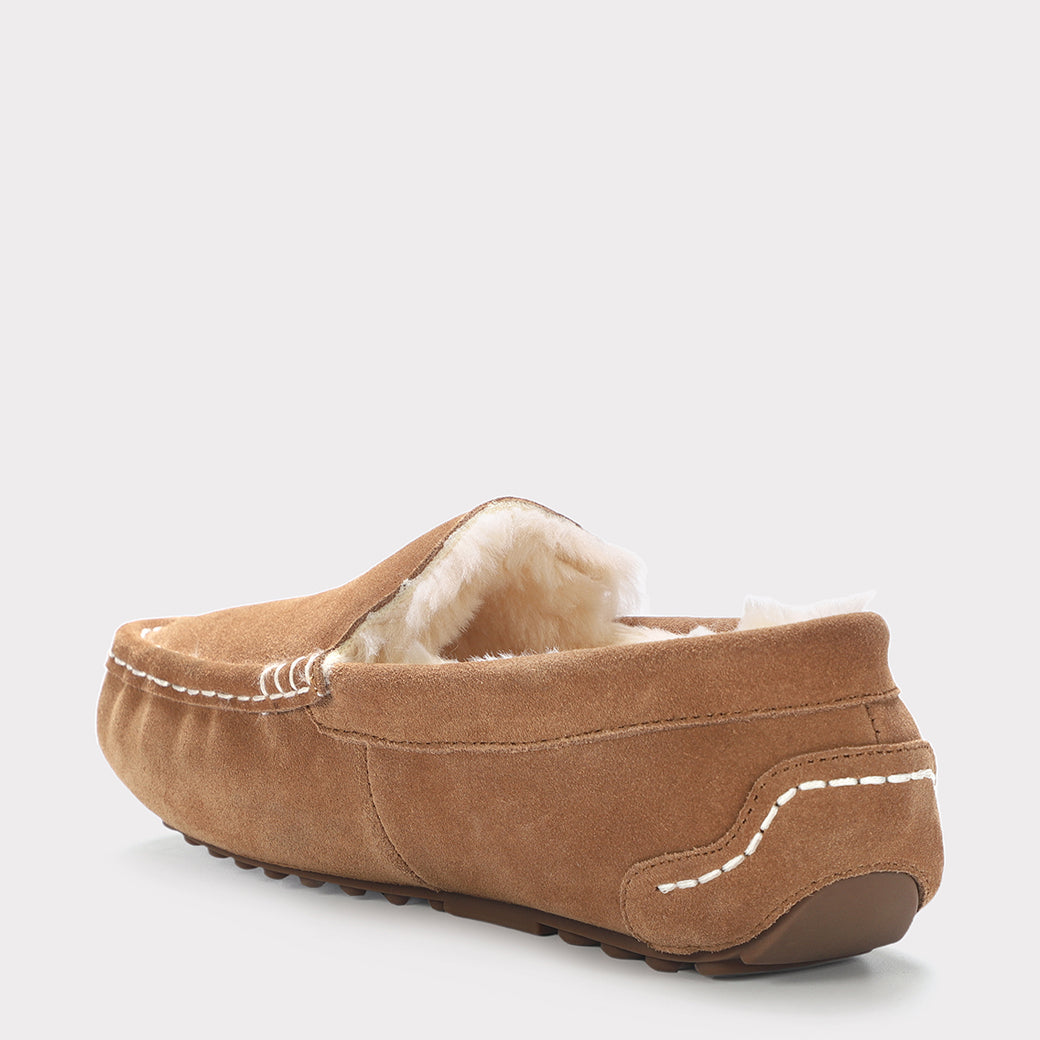  Mykos Callie Wide Women's Slip-on Moccasin - Chestnut - Bonton
