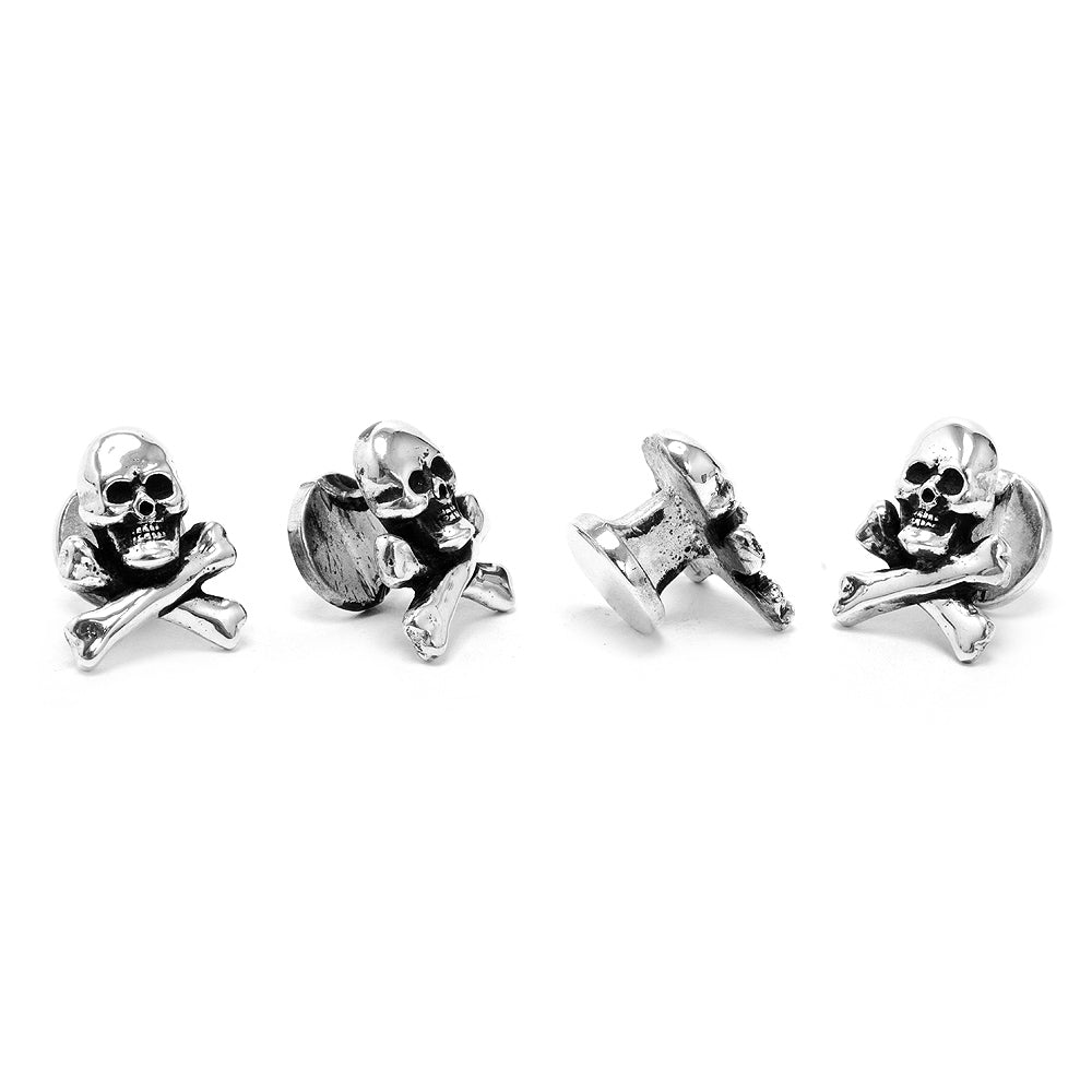  Cufflinks Skull and Crossbones Tuxedo Studs - Default Title - Bonton